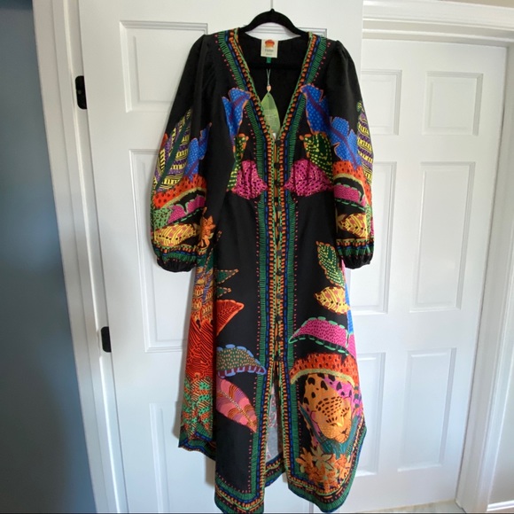 🥭 Farm Rio Cool Leopards Button-Front Maxi Dress - Picture 14 of 15